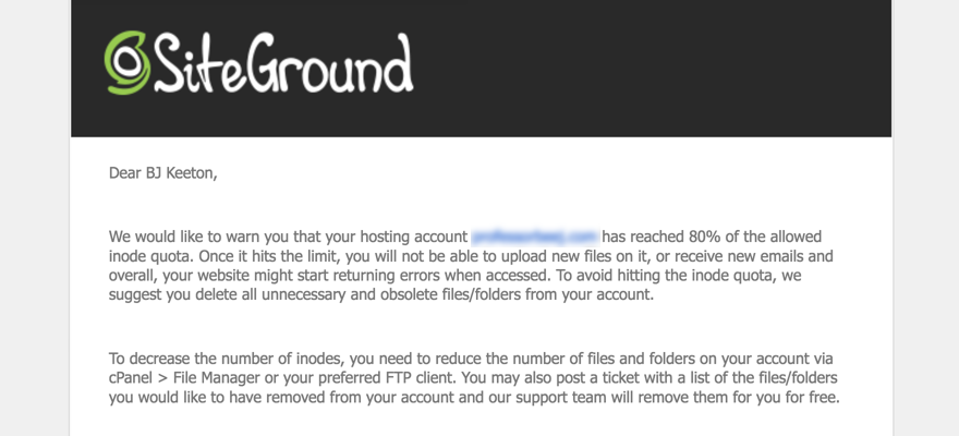 如何失敗的 inode 使用