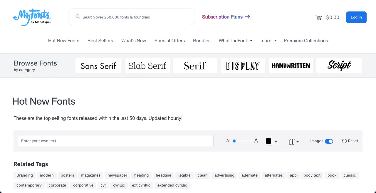 Web デザイン用の無料フォントを入手するのに最適な場所 (10 以上の Web サイト) 10 MyFonts