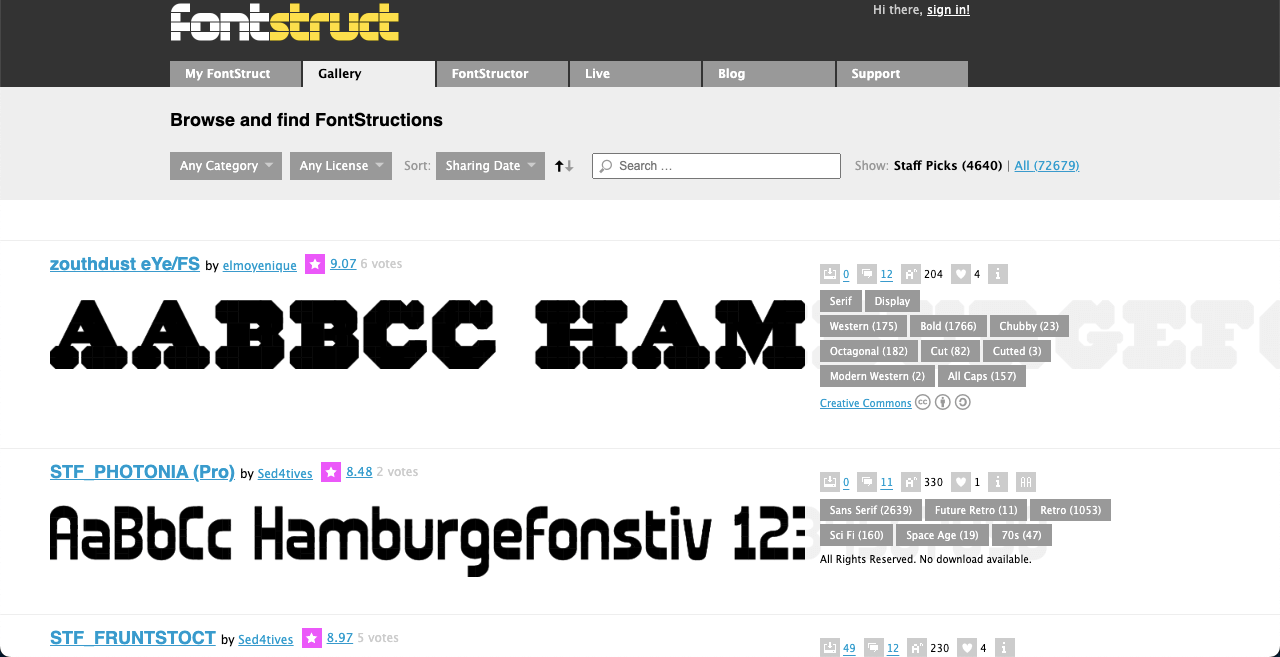 Web デザイン用の無料フォントを入手するのに最適な場所 (10 以上の Web サイト) 6 Fontstruct