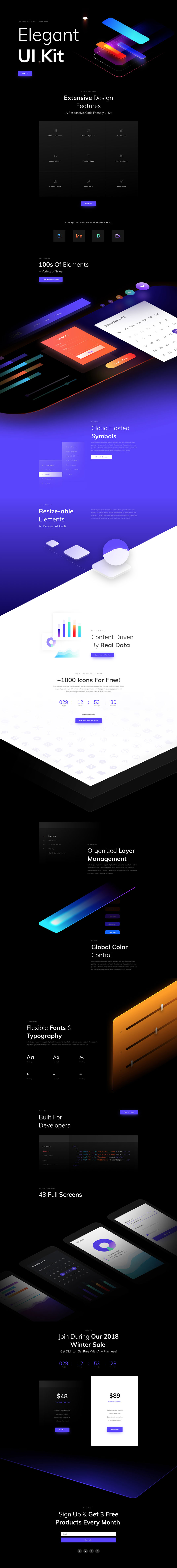 целевая страница пользовательского интерфейса