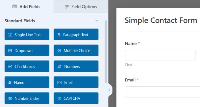 WPforms sürükle ve bırak oluşturucusu WPforms drag and drop builder