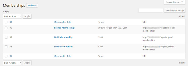ระดับสมาชิกใน MemberPress