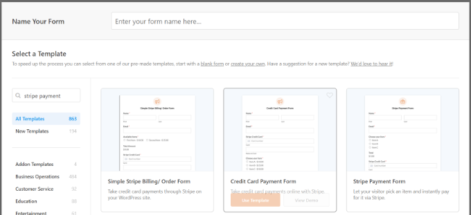 條紋付款表格 Stripe payment form