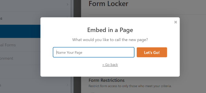 輸入新頁面的名稱 Enter name for your new page