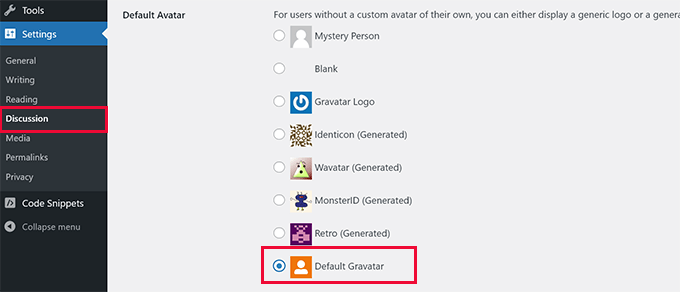 Gravatar par défaut personnalisé Custom default gravatar