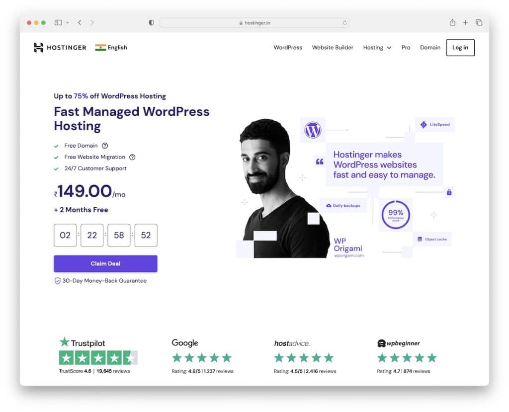 hostinger hosting wordpress di India