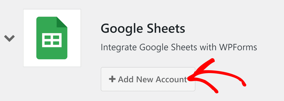 adăugați un cont nou google sheets