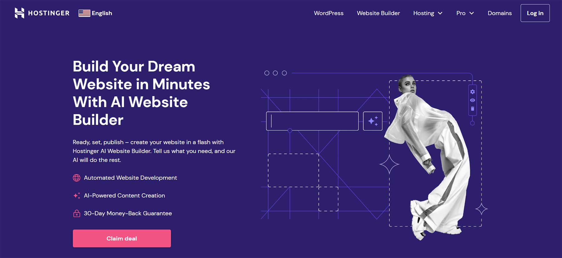 Creatorul de site-uri web AI de la Hostinger