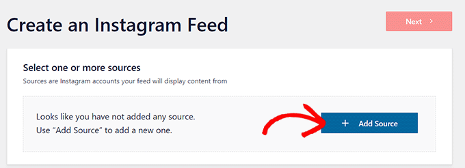 Cliquez sur le bouton Ajouter des sources Click the Add Sources button