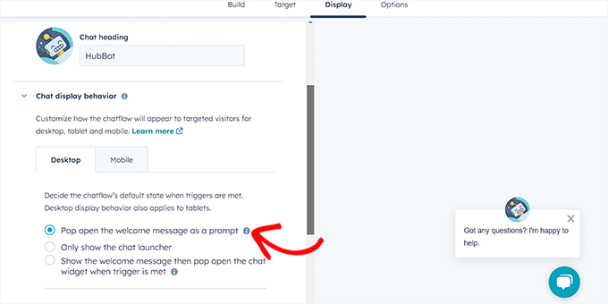 配置聊天顯示行為 Configure chat display behavior