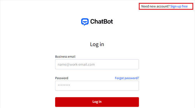 登入您的聊天機器人帳戶 Login to your Chatbot account