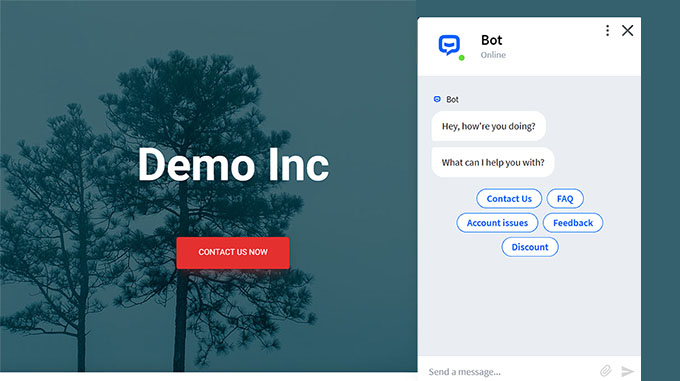 聊天機器人預覽 Chatbot preview