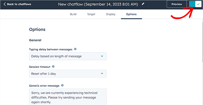 保存 HubSpot 聊天機器人 Save HubSpot chatbot