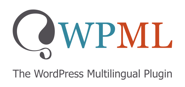 Logotipo del complemento multilingüe WPML WordPress con eslogan