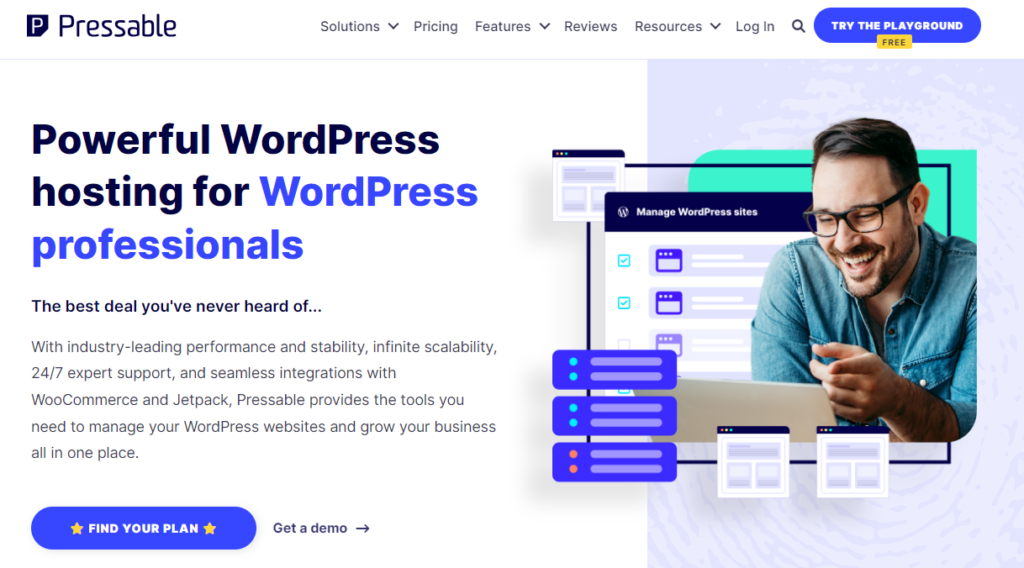 pressable - zarządzany hosting wordpress