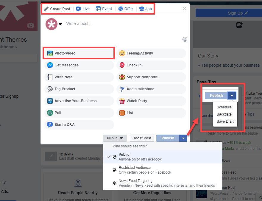 Estratégias de marketing do Facebook
