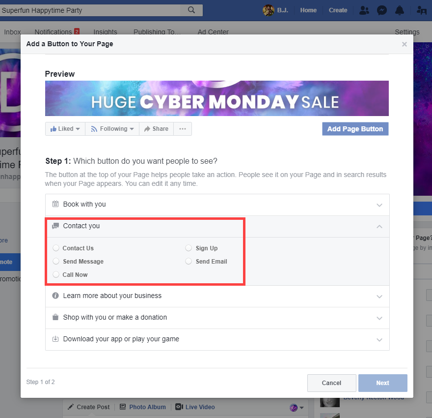 Estratégias de marketing do Facebook