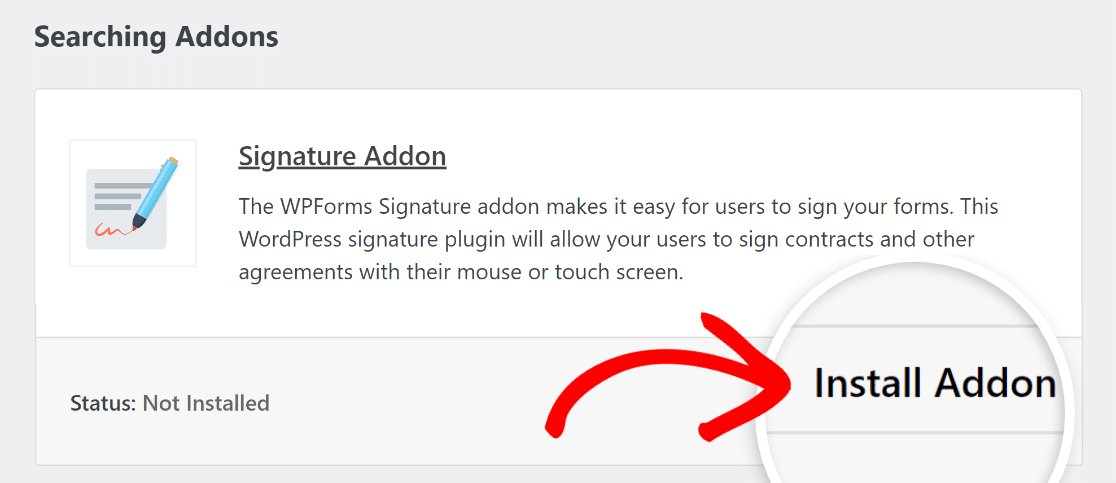 Install the Signature addon