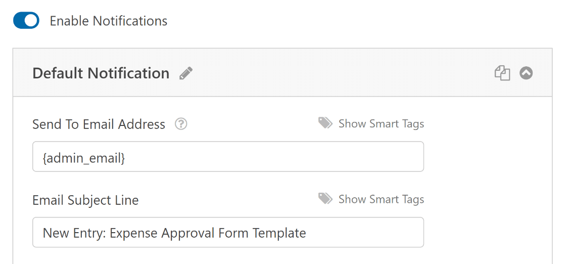Form notification expense approval form