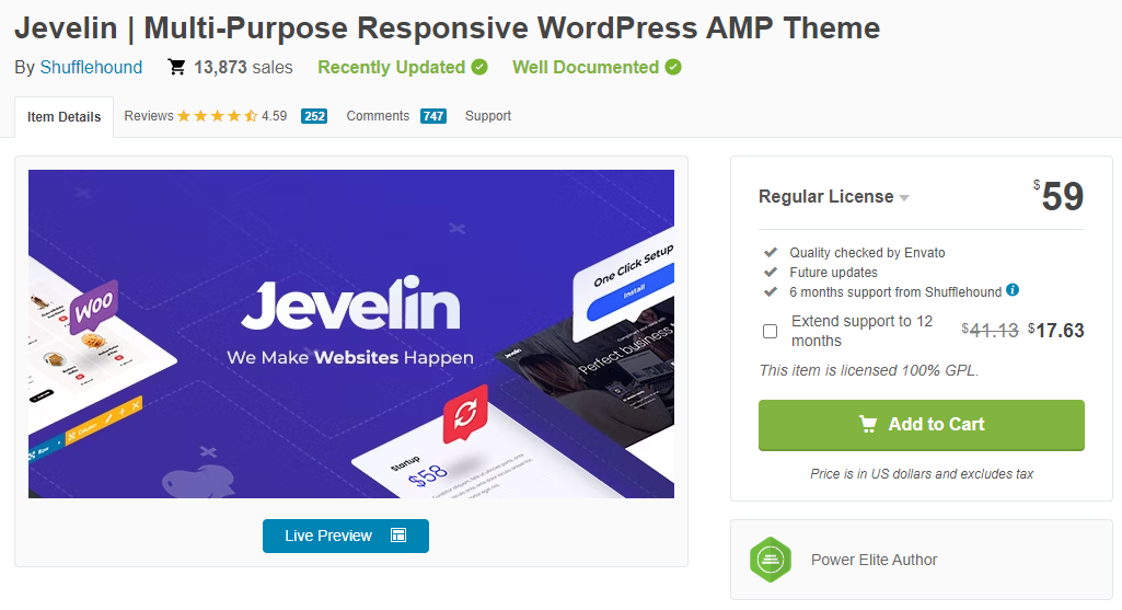 jevelin ธีม WordPress เร็ว ๆ นี้