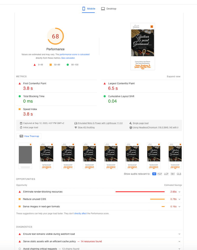 測試我的網頁效能以提高 SEO - 來源:PageSpeed
