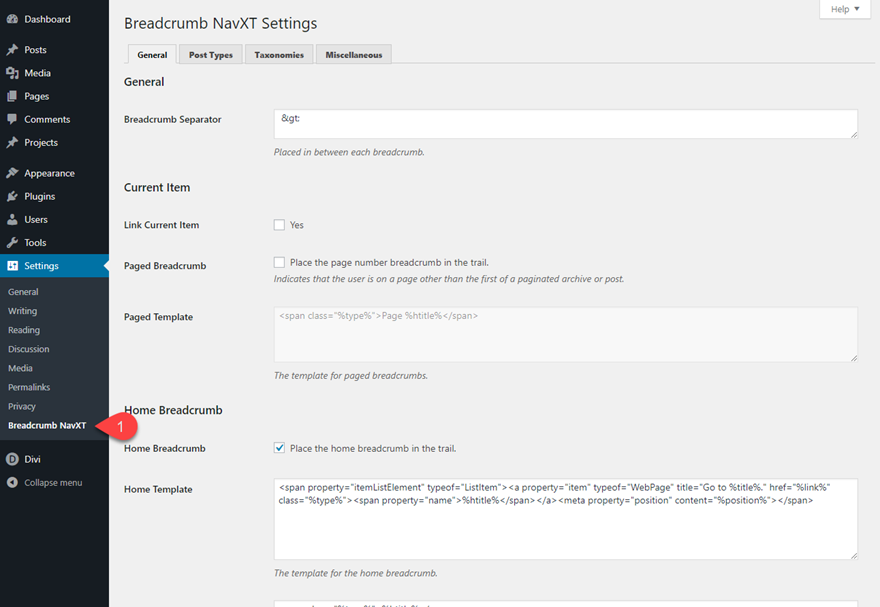 パンくずリストワードプレス