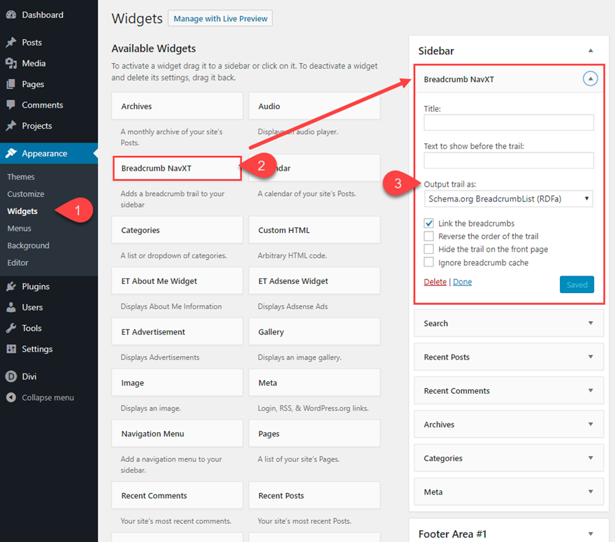 パンくずリストワードプレス