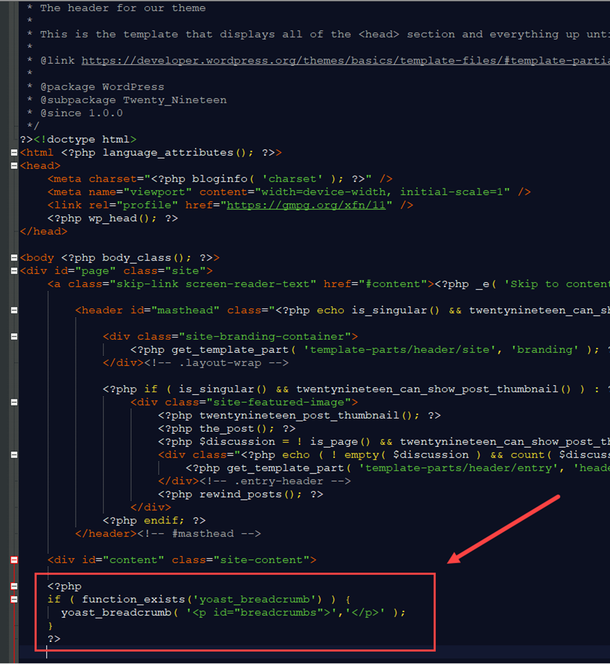 パンくずリストワードプレス