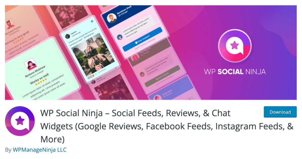 Плагин WordPress для социальных сетей — WP Social Ninja
