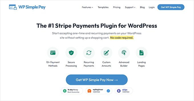 WP簡單支付網站 WP Simple Pay website