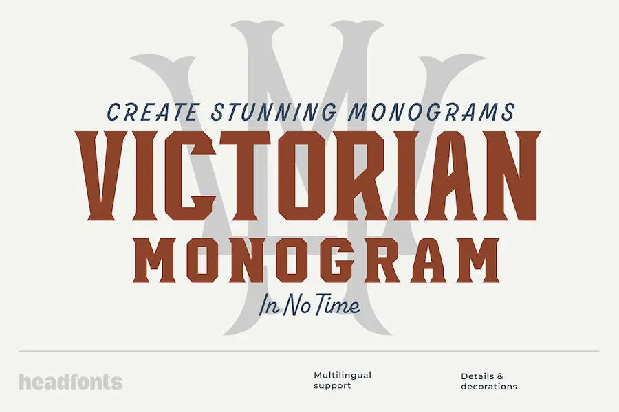 Monogram wiktoriański -