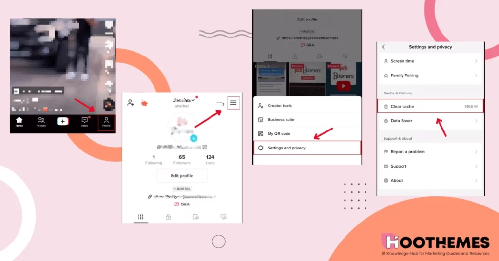 Очистите кэш TikTok на вашем смартфоне