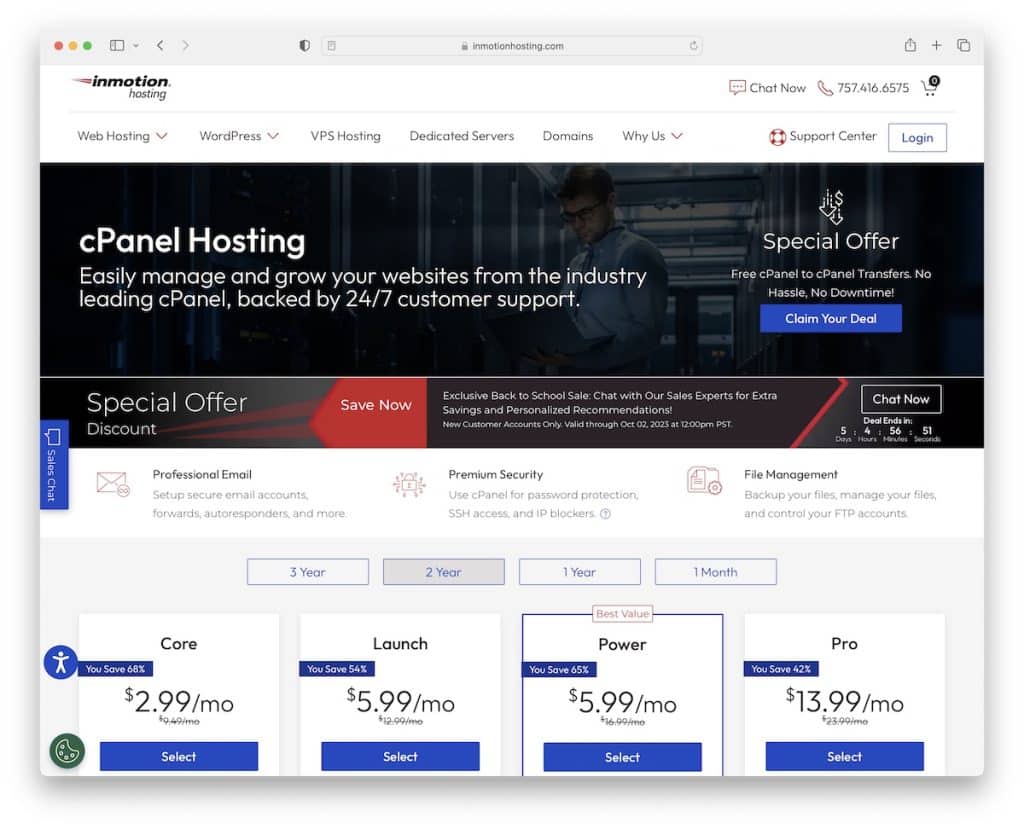 inmotionhosting cpanel 托管