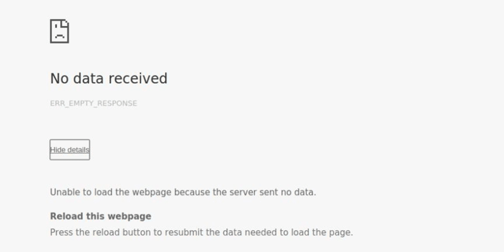 Как исправить ошибку ERR_EMPTY_RESPONSE? (7 методов) 3 err_empty_response error