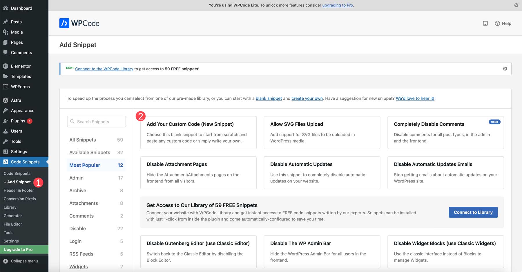 เพิ่มตัวอย่าง WPCode ใหม่