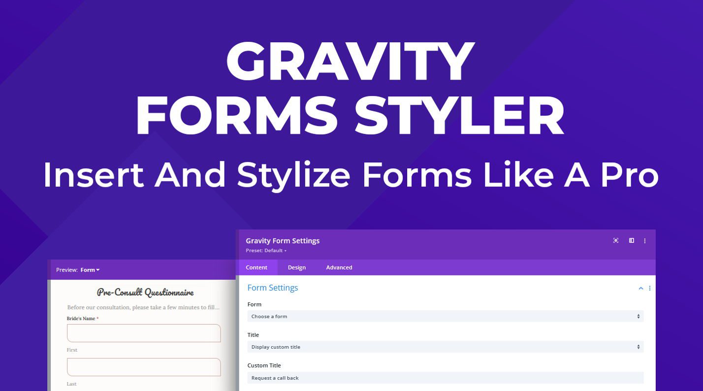 购买 Divi 的 Gravity Forms Styler 模块