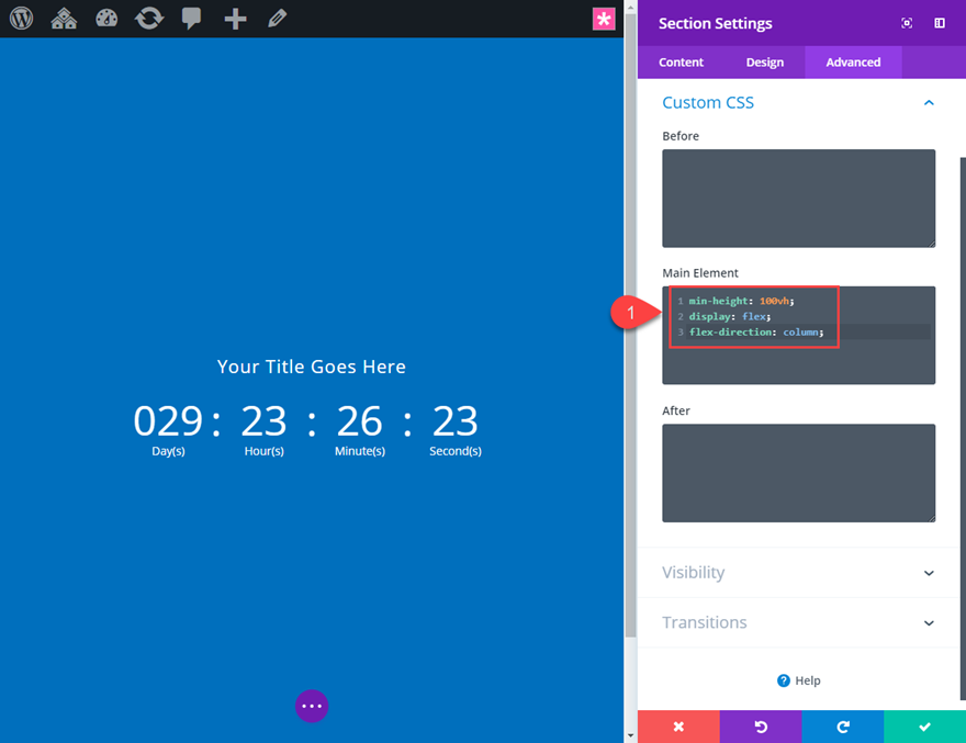 Seitenlayouts im Vollbildmodus