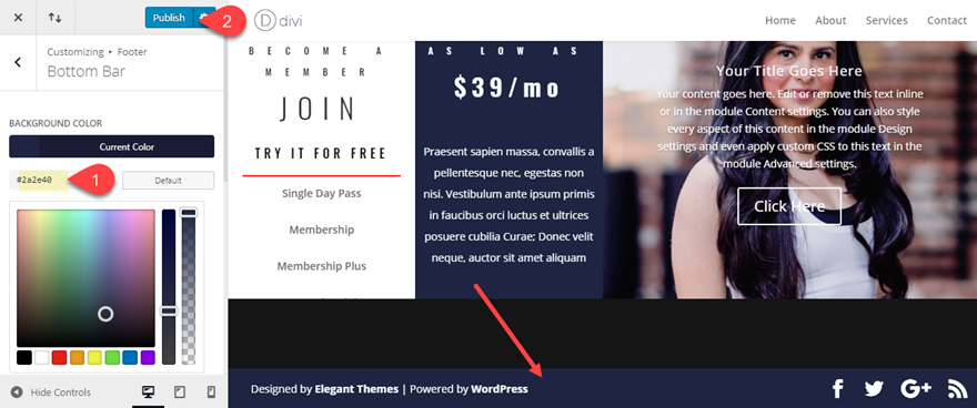 Seitenlayouts im Vollbildmodus