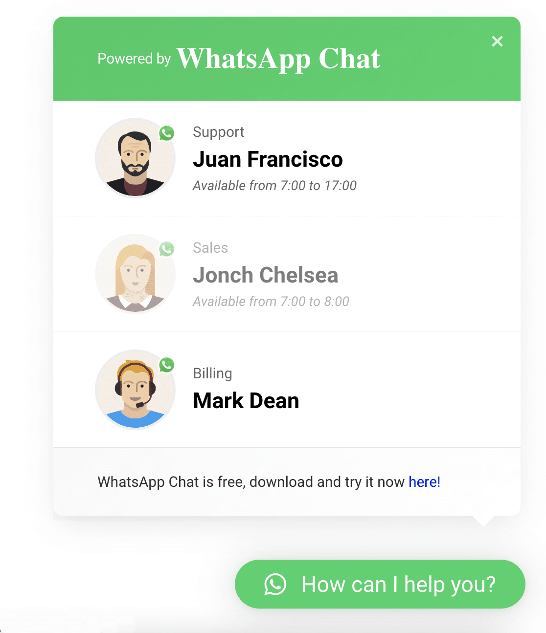 WhatsApp Chat chatbox