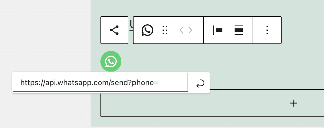 Adding your WhatsApp number to the Social Icons block