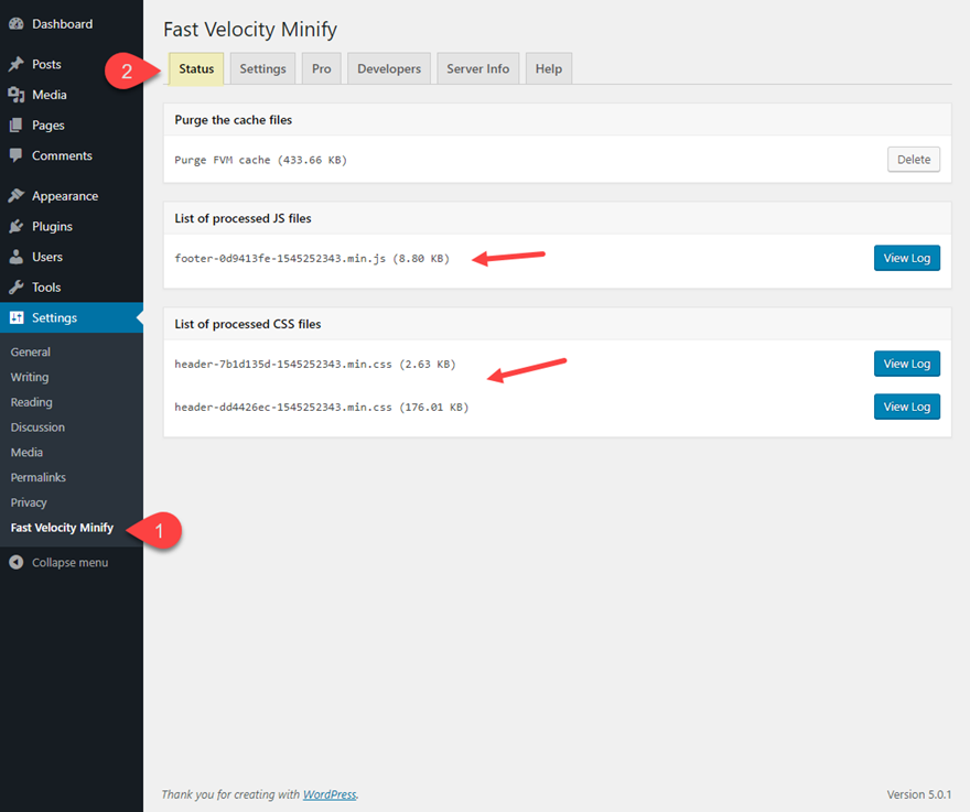 javascript minfy html css