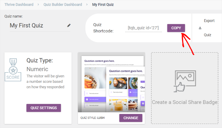 تزدهر-مسابقة-نسخ-الرمز القصير - IsItWP - كاشف موضوعات WordPress المجاني thrive quiz copy shortcode