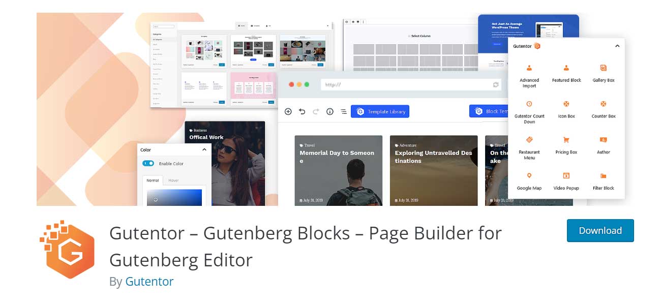 Plug-in do editor de blocos Gutentor