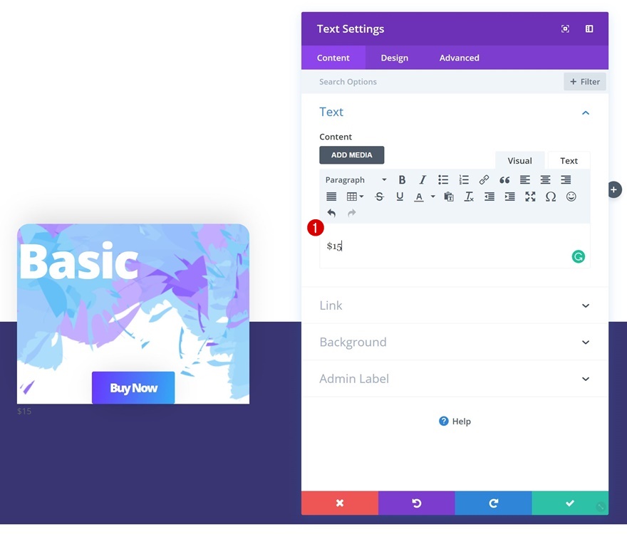 eine Preistabelle gestalten