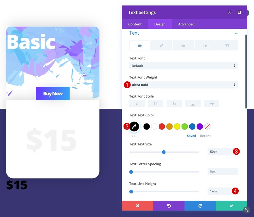 eine Preistabelle gestalten
