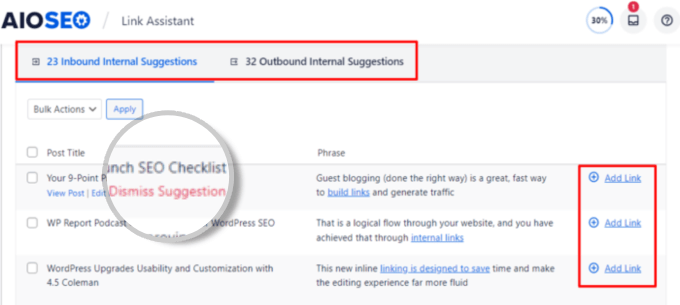 Adăugați sugestie de link intern Add internal link suggestion