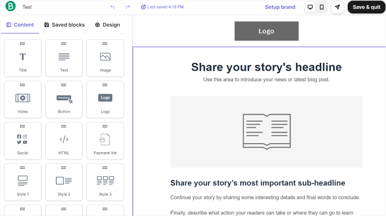 brevo-visual-editor - IsItWP - 免費 WordPress 主題偵測器 brevo visual editor