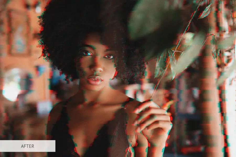 VHS 故障动作 Photoshop -