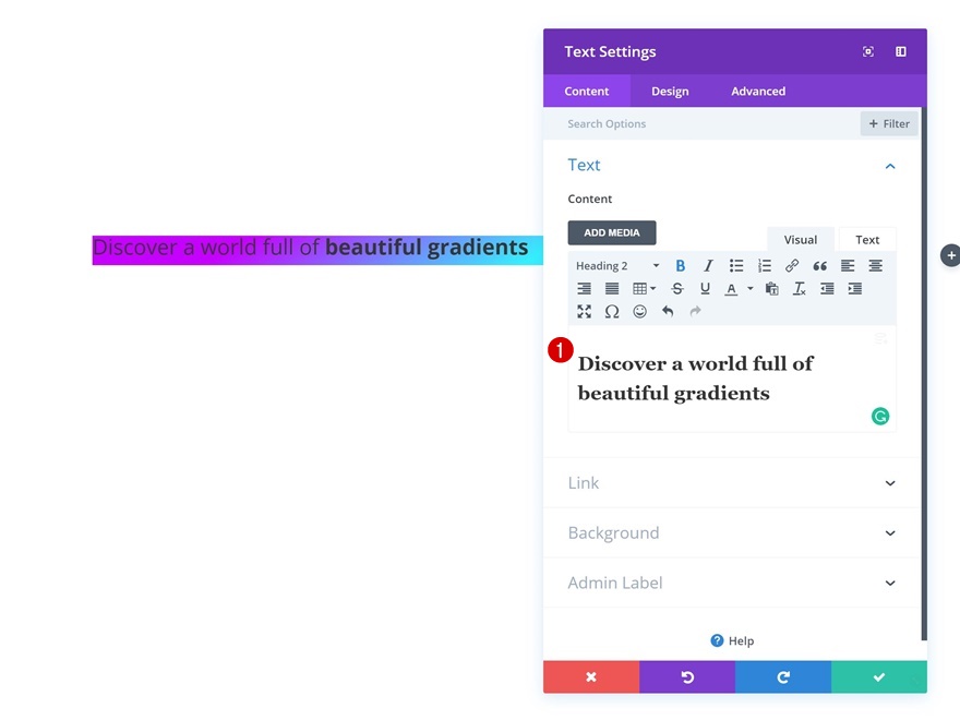 цвет градиента текста