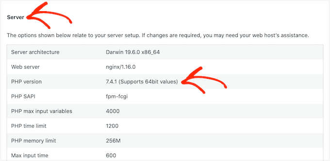 Mendapatkan versi PHP di situs WordPress Anda Getting the PHP version on your WordPress website